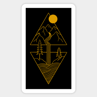 Minimal Nature Golden Sticker